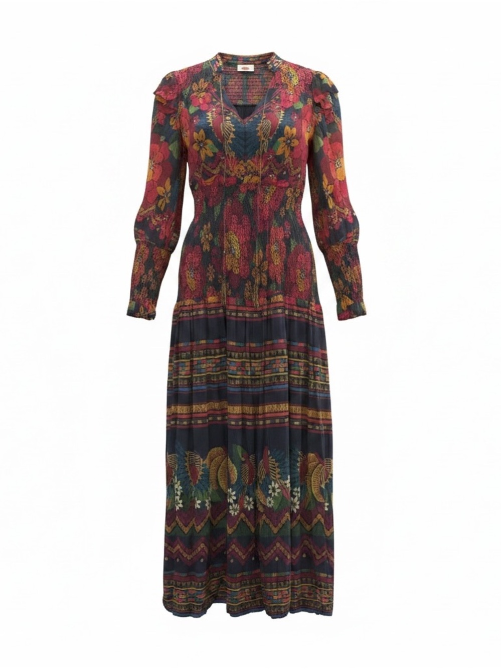 FARM Rio Botanical Tiered Maxi Dress SIZE M - Picture 2 of 5